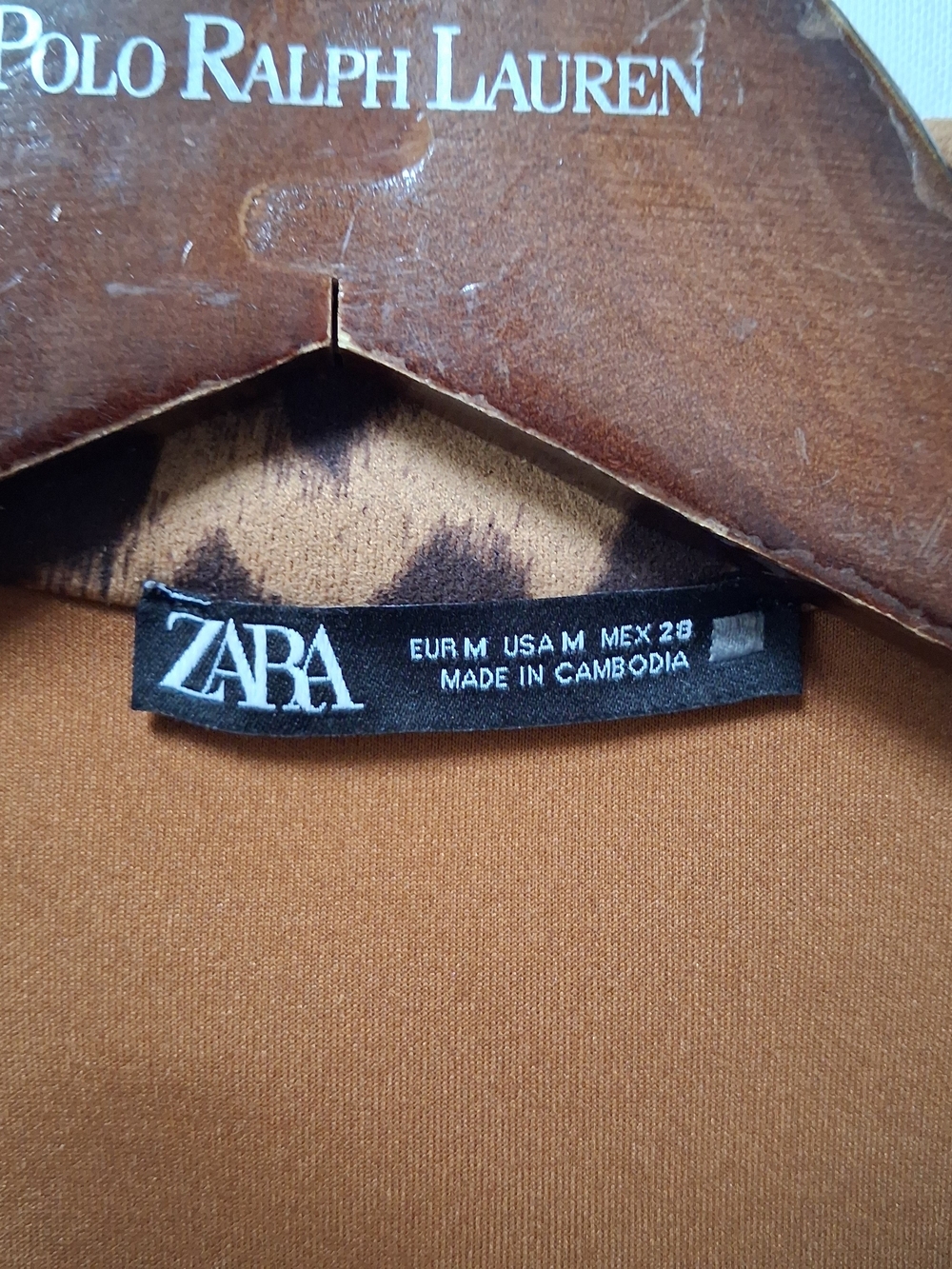Zara Leopard Print Duster Coat Women Medium Brown Animal Print Open Front Jacket - Picture 6 of 6